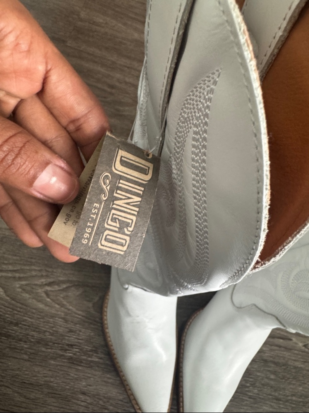 NWOB DINGO White Hensley Western Boot size 9M - Picture 11 of 14